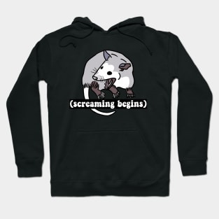 Possum Sticker / Shirt | Screaming Begins | Opossum Sticker | Sticker for Laptop | Funny Hoodie